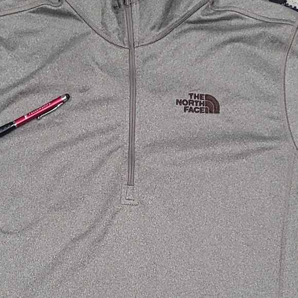 North Face 1/4 Zip Pullover Mock Neck Sweatshirt Women's Size S/P Heather Brown - Picture 10 of 11